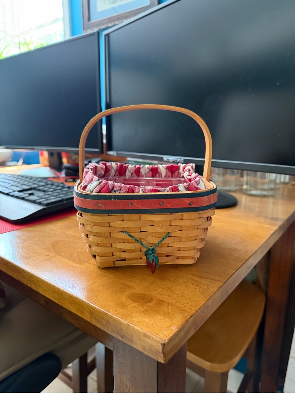 Used Longaberger Strawberry Basket